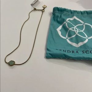 Kendra Scott Dryker Glass Green Pendant Necklace new